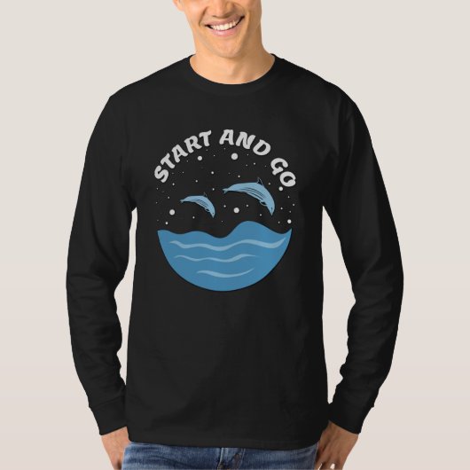 Start and Go! - Cute Dolphins T-shirt (Voorkant)