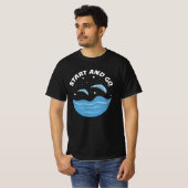 Start and Go! - Cute Dolphins T-shirt (Voorkant volledig)