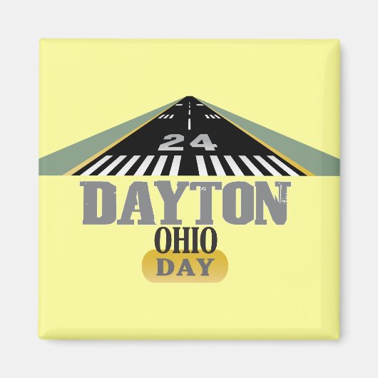 Start baan 24 - Dayton Ohio DAY Magneet (Voorkant)
