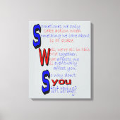 Start Caring Wrapped Canvas Afdruk (Voorkant)