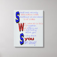 Start Caring Wrapped Canvas