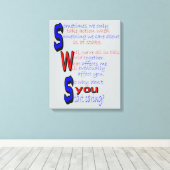 Start Caring Wrapped Canvas Afdruk (Insitu (Houten vloer))