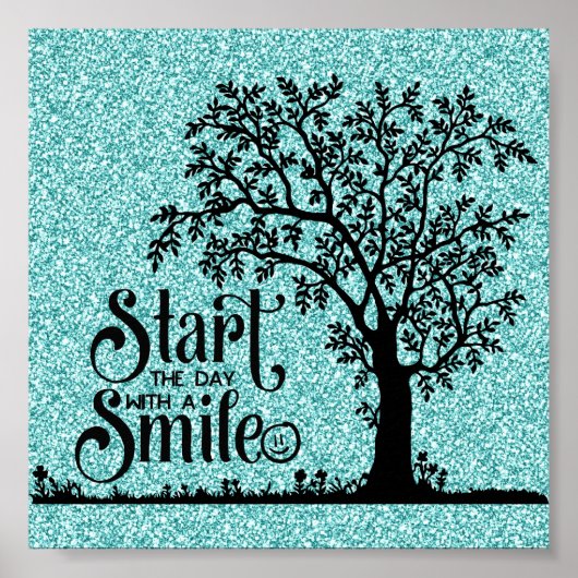 Start de dag met een glimlach poster (Voorkant)