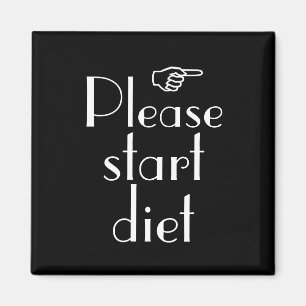 Start de diet fridge magnet-sjabloon magneet