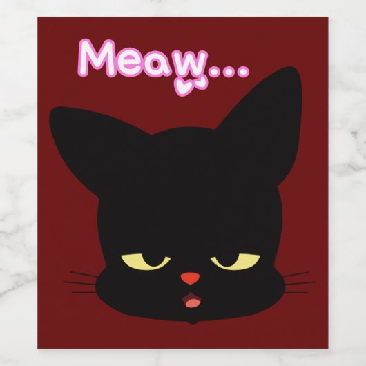 Start de kat op wijn etiket (Enkel label)