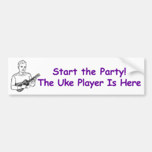 Start de Partij! De speler van Uke is hier Bumpersticker