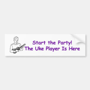 Start de Partij! De speler van Uke is hier Bumpersticker