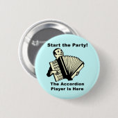 Start de Partij! Ronde Button 5,7 Cm (Voorkant /achterkant)