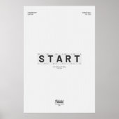 START (EENVOUDIG, KLEIN, NU) MOTIVATIE POSTER (Voorkant)