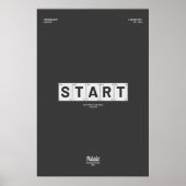 START (EENVOUDIG, KLEIN, NU) MOTIVATIE POSTER ZWAR (Voorkant)