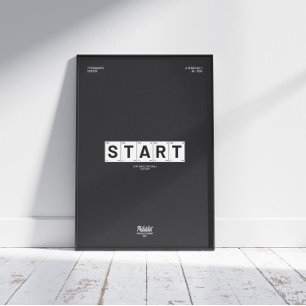 START (EENVOUDIG, KLEIN, NU) MOTIVATIE POSTER ZWAR