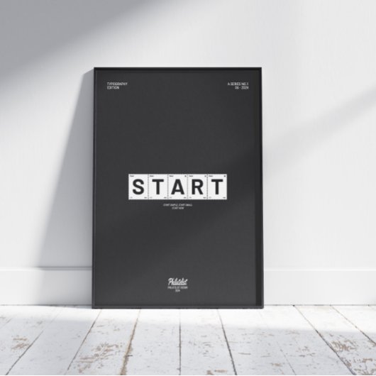 START (EENVOUDIG, KLEIN, NU) MOTIVATIE POSTER ZWAR