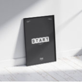 START (EENVOUDIG, KLEIN, NU) MOTIVATIE POSTER ZWAR