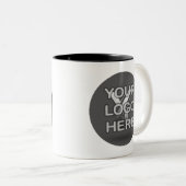 Start elke dag uw merk: aangepaste Logo-koffie Tweekleurige Koffiemok (Voorkant rechts)