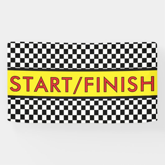 START/ finish hardlopen Spandoek (Horizontaal)