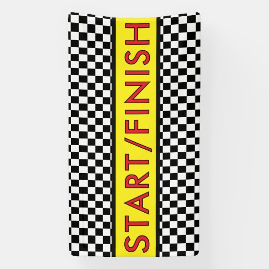 START/ finish hardlopen Spandoek (Verticaal)