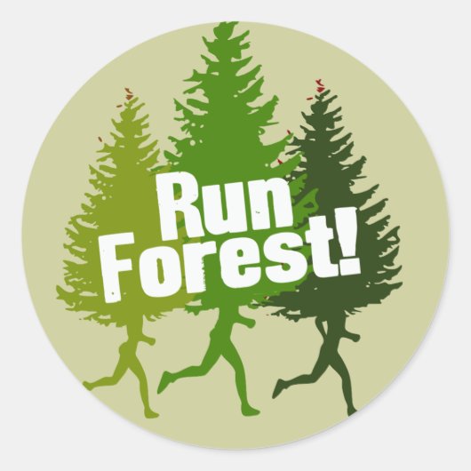 Start Forest, bescherm de Dag van de Aarde Ronde Sticker (Voorkant)