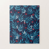 Start gewoon de Waterverf nachttuin - turkooizen Legpuzzel (Verticaal)