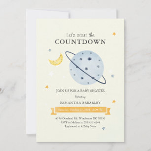 Start het Baby shower Buitengootsjongen aftellen Kaart