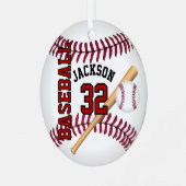 start honkbal - personaliseren metalen ornament (Voorkant links)