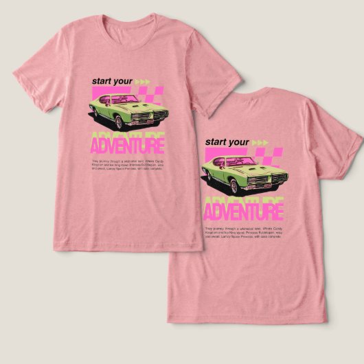 Start Je Avontuur T-Shirt (Ontwerp Voorkant & Achterkant)