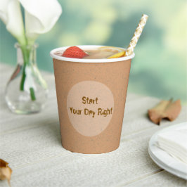 Start Je Dag Goed - Inspirerende Koffiebeker  Papieren Bekers