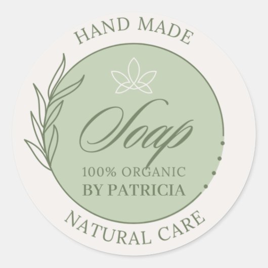 Start je eigen aangepaste sojakaarsbedrijf ronde sticker (Voorkant)