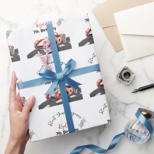 Start Je Motor Verjaardag Elke Leeftijd Cadeaupapier (Geschenken)