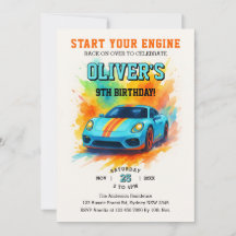 Start Je Motoren Cute Watercolor Verjaardagsfeestj