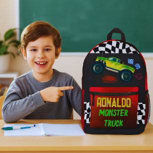 Start je motoren, het is schooltijd ! bedrukte rugzak