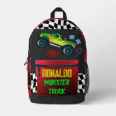 Start je motoren, het is schooltijd ! bedrukte rugzak (Voorkant)