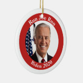 Start Joe Run - Biden 2020 - Jouw tekst op achtere Keramisch Ornament (Rechts)