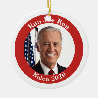 Start Joe Run - Biden 2020 - Jouw tekst op achtere Keramisch Ornament