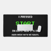 START Knop Retro 8 Bit Pixel Art Gamer Gaming Bureaumat (Keyboard & Muis)