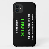 START Knop Retro 8 Bit Pixel Art Gamer Gaming Case-Mate iPhone Case (Achterkant)