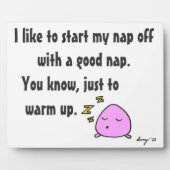 "Start mijn nap met een goed nap"-plaatje Fotoplaat (Voorkant)