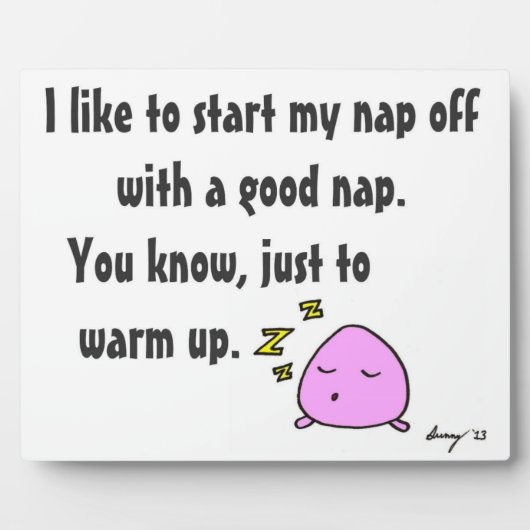 "Start mijn nap met een goed nap"-plaatje Fotoplaat (Voorkant)