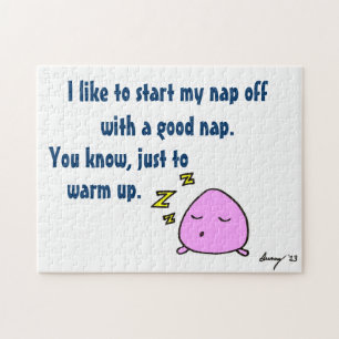 "Start mijn nap met een goed nap"-puzzel Legpuzzel