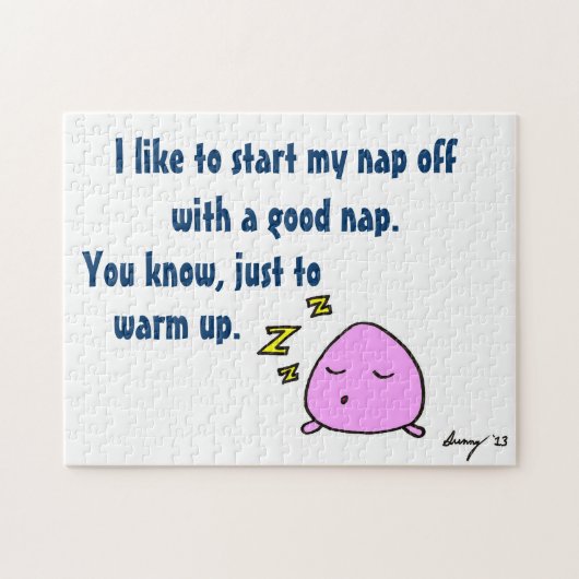 "Start mijn nap met een goed nap"-puzzel Legpuzzel (Horizontaal)