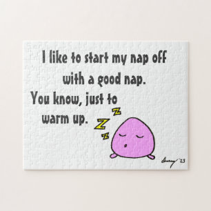 "Start mijn nap met een goed nap"-puzzel Legpuzzel