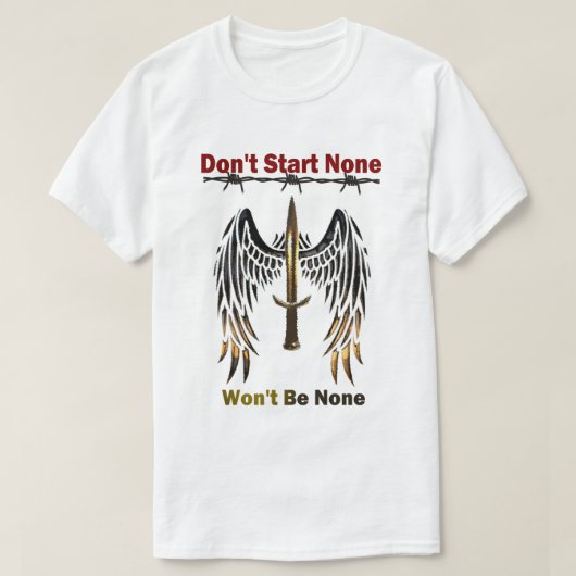 Start niets, dan is het niets. t-shirt (Design voorkant)