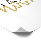 Start nu Black en Gold Typografie Motivatie Poster (Hoek)