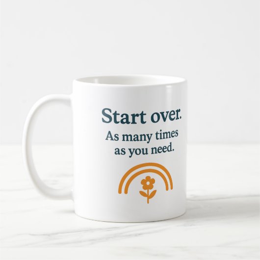 Start over. As many times as you need - Mug Koffiemok (Links)