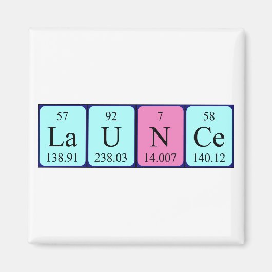 Start periodiek tabelnaammagneet magneet (Voorkant)