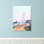 'Start Point Lighthouse' door Gordon Ashton. Canvas Afdruk (Insitu (Houten vloer))