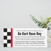 Start race dag bedrijfsuitnodiging kaart (Staand voorkant)