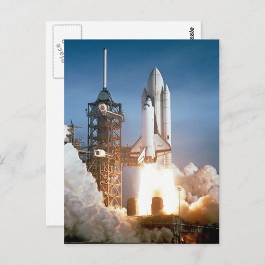 Start Sapce Shuttle Briefkaart (Voorkant / Achterkant)
