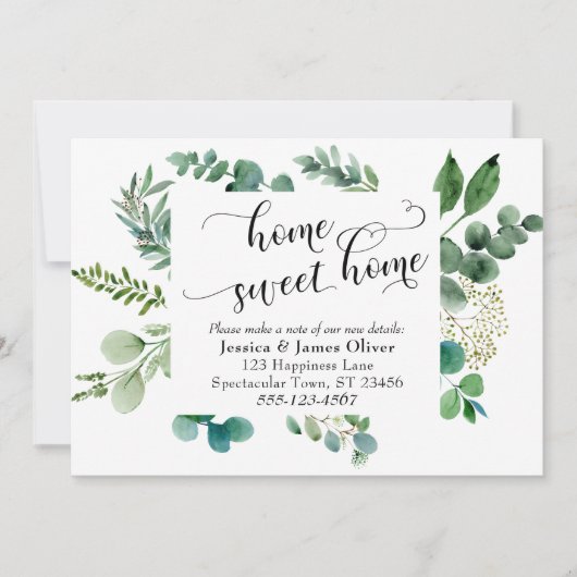 Start Script Home Sweet Home met Eucalyptus Aankondiging (Voorkant)