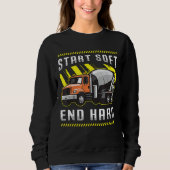 Start Soft End Hard Construction Worker Concrete F Trui (Voorkant)