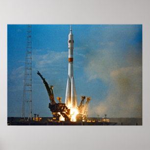 Start Soyuz (proefproject Apollo-Soyuz) Poster
